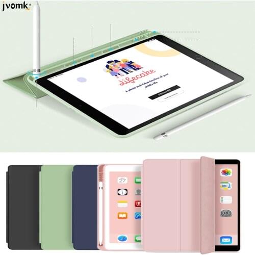 For New iPad Air 3 10.5 inch Case With Pencil Holder , Slim Tri-fold PU Leather Smart Cover have wake up sleep