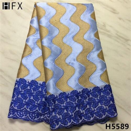 HFX Latest Swiss Voile 100%Cotton Embroidered Brode High Quality African Lace 2021 Swiss Voile In Switzerland For Sewing X5578