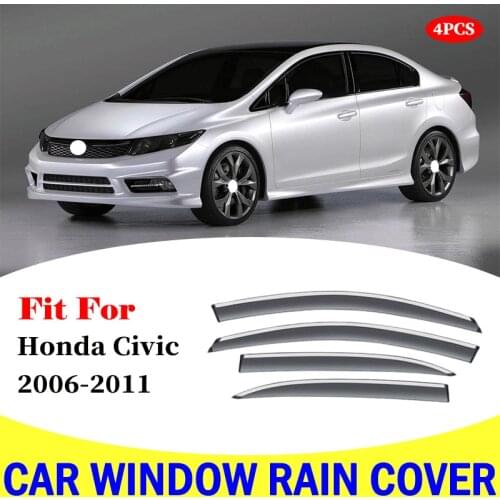For Honda Civic 2006-2011window visor car rain shield deflectors awning trim cover exterior car-styling accessories parts