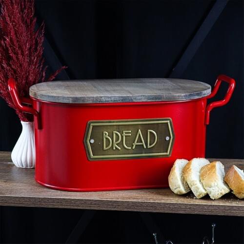 The Mia TUR0044 Bread Storage Container Red