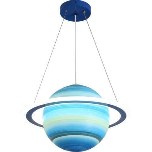 Childrens room space lamp boy girl room lamp theme restaurant kindergarten project customized red planet Chandelier