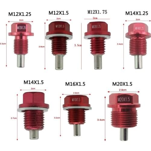 Magnetic Oil Drain Plug Sump Drain Nut M12 M14 M16 M2 M14*1.25 1.5 1.75 Oil Drain Bolt Screw Oil Sump Drain Plug