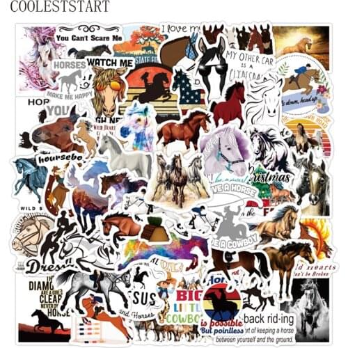 10/50PCS Horsemanship Stickers Equestrian performance For Helmet Luggage Bicycle Notebook Laptop Motorcycle Phone Skateboard
