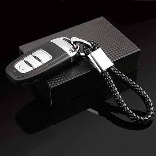 Genuine Leather Car Emblem Logo Keychain Keyring For PEUGEOT 307 508 408 RCZ 206 306 207 406 5008 607 806 807 1007 Car Key Ring