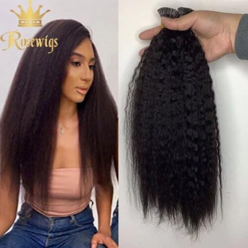 Virgin Brazilian Hair I -Tip Kinky Straight Curly For Black Women