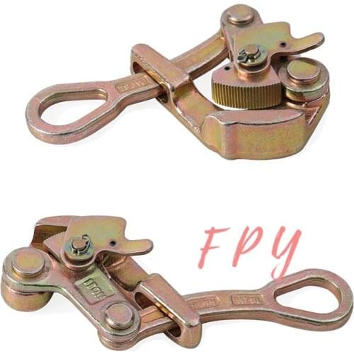 Non-Slip Tightening Wire Grip 2.5-16mm Jaw 1 Ton Multifunctional Haven Clamp Electricity Cable Grip Mini Carbon Steel Tool