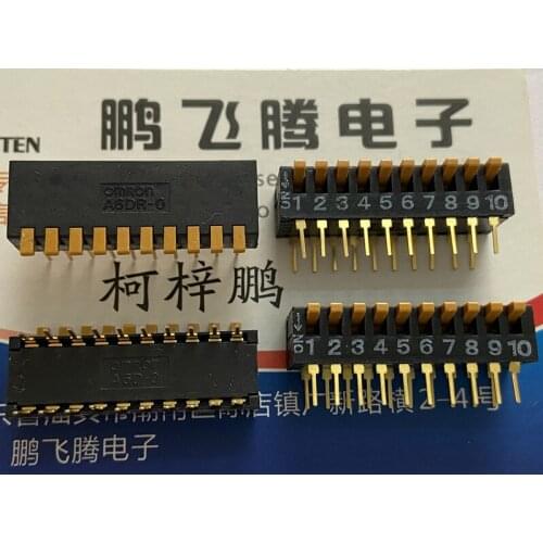 Original new 100% A6DR-0100 dial switch 10 bit keyboard type side dial code 2.54mm