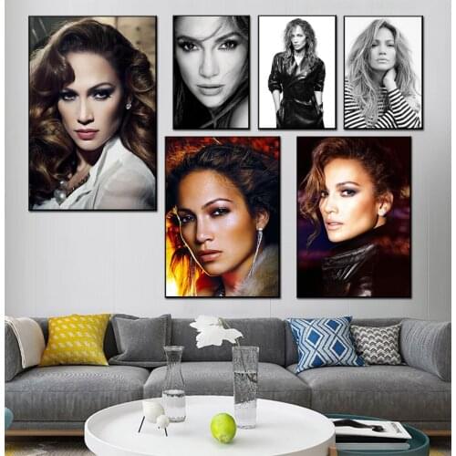 HD Printed Poster Jennifer Lopez Nordic Living Room Bedroom Wall Art Canvas Home Decoration