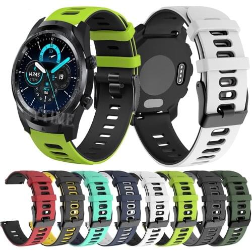 22mm Silicone Strap For Ticwatch Pro 2021 2020 Pro3 Sport Color Bracelet For Ticwatch GTX E2 S2 Smart Watch Band Accessories New