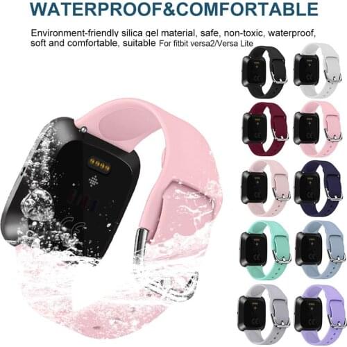 Replacement Watch Bands Silicone Wristbands Straps Watch Accessory For Fitbit Versa2/Versa Lite 6.7-8.1inch