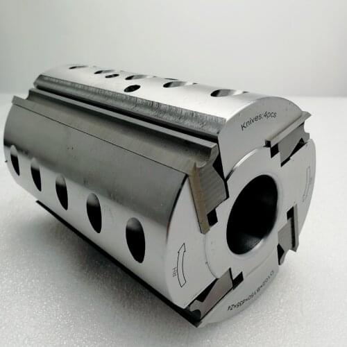 LIVTER 230mm Long x 125mm D x 40mm Bore Planer/Moulder Head 4-Wing w/ MD HSS Knives