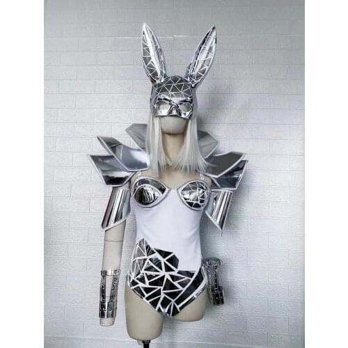 Performance Dance Wear Sexy Women Stage Show Sequins Outfits Nightclub Bar Singer Gogo Dancer Costume Set