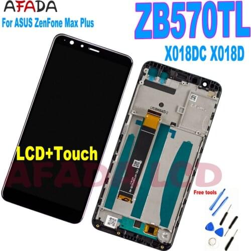 For ASUS ZenFone Max Plus M1 ZB570TL X018DC X018D LCD Display Touch Screen Digitizer Sensor Glass Assembly with Frame