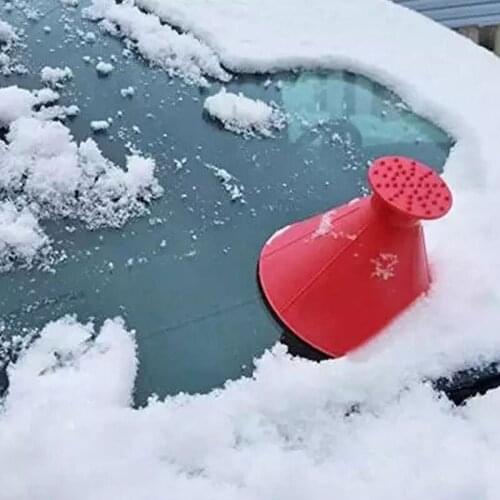1lot Car Accessories Snow Shovel Car Magic Window Windshield Snow Remover Funnel Shovel Window Scrapers Deicing Cone Ice Scraper