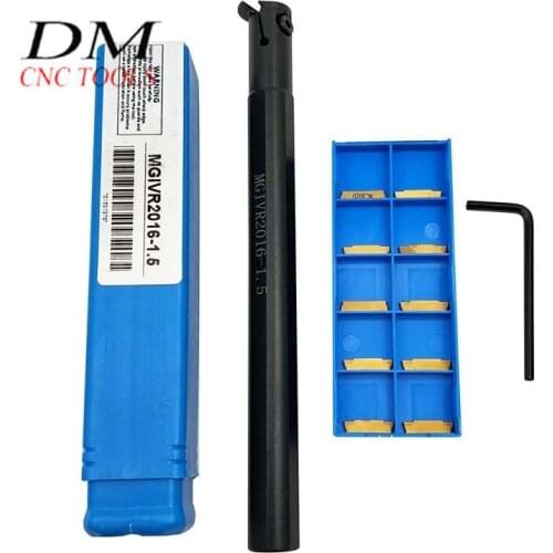 1pcs MGIVR2016-1.5 External turning tool holder+10pcs MGMN150 CNC Tool