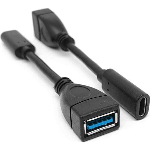 10cm high speed USB C USB 3.1 Type C female to USB 3.0 A female adapter converter charging cable 5gbps data transmission 1PCS