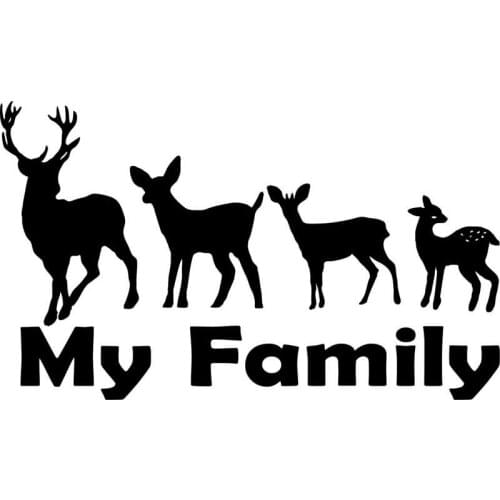 16CM*9.6CM Family Hunting Deer Buck Baby Fawn Vinyl Decal Car Stickers Auto Decal Accessories Car Styling