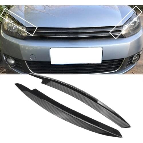 2Pcs/lot Headlights Eyebrow Eyelids ABS Chrome Trim Cover for VW Golf MK6 GTI R 2008 2009 2010 2011-2013 also for GTI GTR GTD