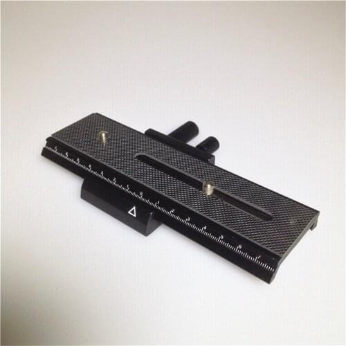 2 Way Macro Slider Quick Release Plate with 1/4 Mounting Screw for Canon Nikon Camera DSLR Slider Rail Close-up Shooting Bracket