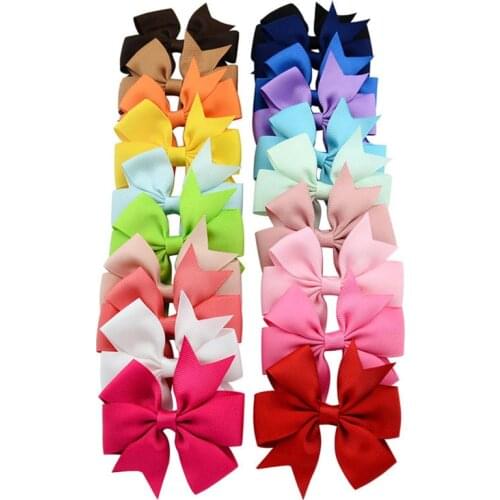 20pcs Handmade Baby Rib Ribbon Bow Hairpin Hair Accessories Children Hairpin Hair accessories
