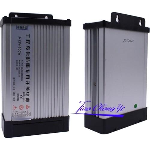 42A 500W DC12V TO 220VAC Rainproof Power Source Outdoor Switching power supply for LED display Strip light