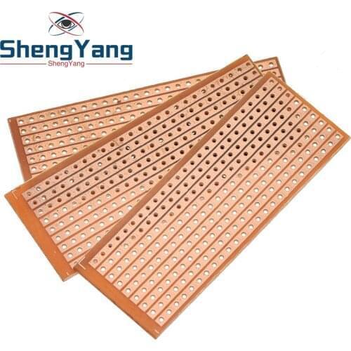 5PCS DIY 2.5x6.4 2.5*6.4CM Prototype Paper PCB Universal Experiment Matrix Circuit Board Single Row Continuous Hole 25x64mm