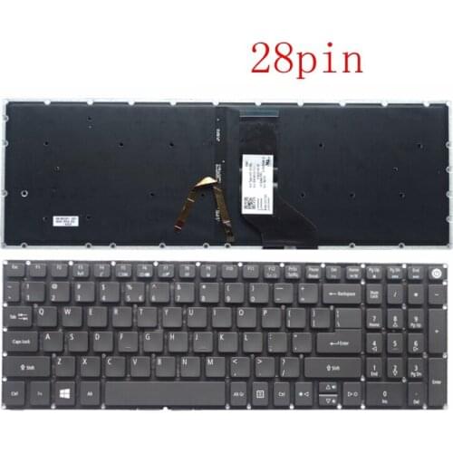 English keyboard FOR ACER E15 E5-582P 507H E5-573G 573G-56AV 507H 54G6 US laptop keyboard Backlight 28 pin