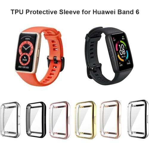 For Honor Band 6 Watch Case Soft TPU Protective Cover For Huawei Honor Band 6 Full Screen Protector Cases Frame Bumper Shell