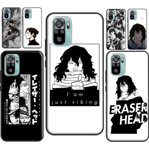Eraser head Shota aizawa My Hero Academia For Xiaomi Redmi Note 10 7 8 9 Pro Note 8T 9S Case For Redmi K40 Pro 9 9A 9C 9T Coque