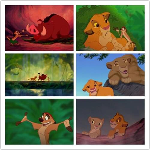 Disney Classic Cartoon Lion King Diamond Painting Square/Round Embroidery Cross Stitch Kit Painting Mosaic Art Decoration