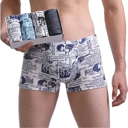 Men Underwear Flat Pants Dry And Comfortable Mens Breathable Underwear Comfortable Fit Non Marking Men Boxer 2021 NEW L-4XL