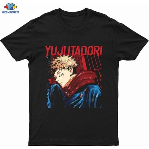SONSPEE New Jujutsu Kaisen Gojo Satoru Cotton T-Shirt Men Harajuku Anime Graphic Tees Cool Print Summer Women Short Sleeve Tops