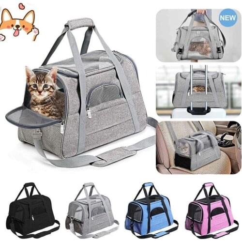 New Soft Pet Carriers Bag Breathable Foldable Cat Dog Bags With Safety Zippers Outgoing Travel Supplies Suministros Para Perros