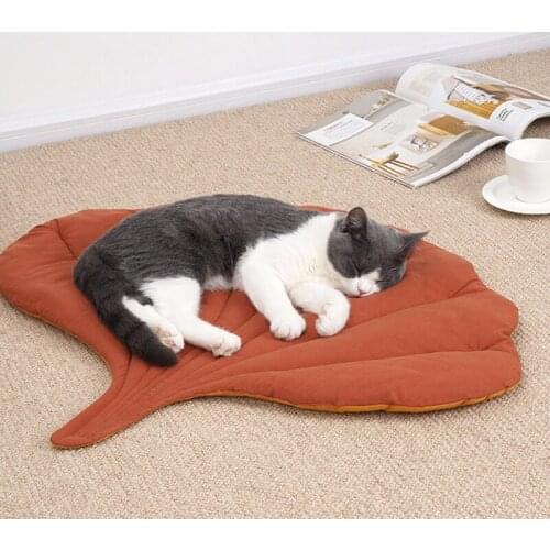 Leaf Cat Mats for Sleeping Pet Sleeping Mats Dog Mats Autumn Winter Models Bite-resistant Cats Cat Cage Mats Cat Bed Dog Beds