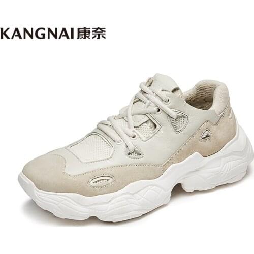 KANGNAI Men Casual Shoes Height Increase Sneakers Comfortable Tenis Fashion Retro Outdoor Sports Shoes Male