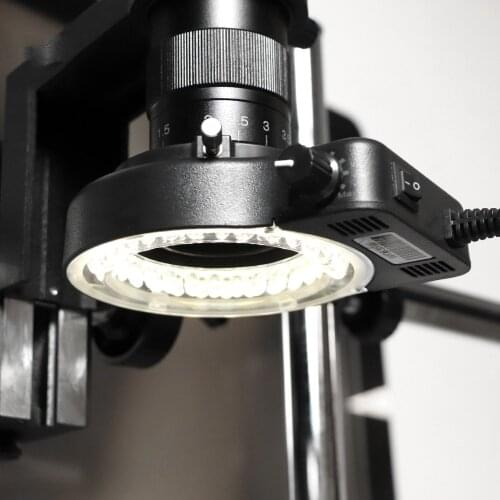 Microscope LED Ring Light Adjustable Brightness Dustrial Microscope Camera Light Source Illumination White/Black EU/US