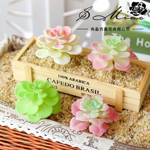 New Simulation Horns Lotus Succulent Plants Plastic Flower Creative Diy Home Garden Decoration Accessories No Flowerpot