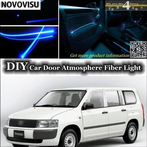 NOVOVISU For TOYOTA Probox interior Ambient Light Tuning Atmosphere Fiber Optic Band Lights Inside Door Panel illumination