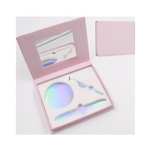 OEM/ODM 1 Pairs Of Eyelashes With Tweezers And Eyeliner Set Pink Box Private Label Lash Kit Set Makeup Tools Make Your Own Brand