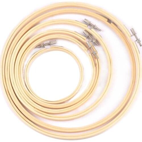10-40.5cm Adjustable Wooden Embroidery Hoops DIY Needle Craft Cross-stitch Sewing Tools Hand Bamboo Frame Loop Rings C3142