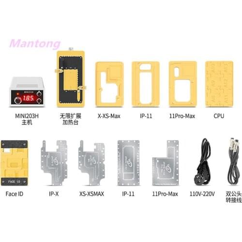WL MINI203H function welding platform for iPhone X/XS 11 11pro/Max CPU face ID Mainboard heating table can used soldering iron