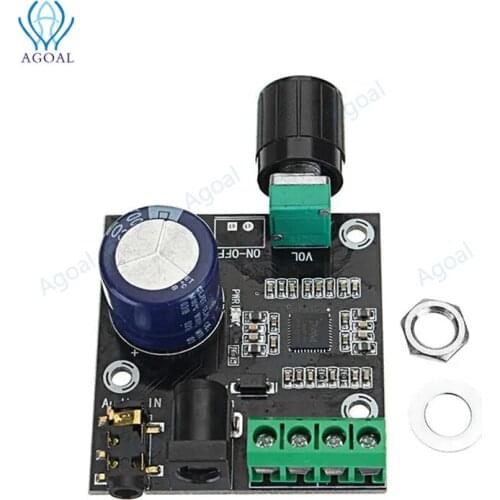 Super Slim 2 x 15W PAM8610 Class D Digital Dual Power Audio Amplifier Board 12V black