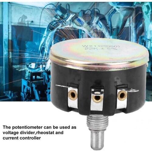 WX112(050) 22K 5W Single Turn Screw Thread Rotation Wire Wound Potentiometer