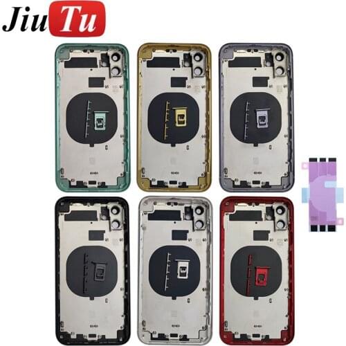 Jiutu Back Housing For iPhone 11 11Pro 11ProMax 8G 8P Chassis Full Battery Door Rear Cover Middle Frame Body without Flex Cable