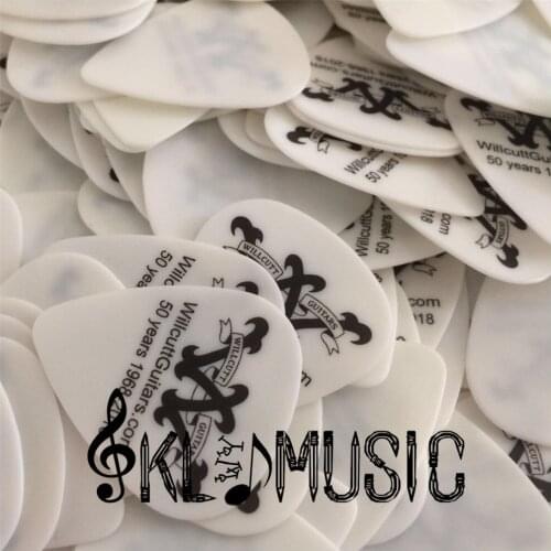 0.73mm White Delrin Plectrums, speed pick standard shape with customized logo