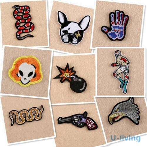 1pcs Mix Patches for Clothing Iron on Embroidered Sew Applique Cute Patch Fabric Badge Garment DIY Apparel Accessories