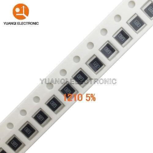 100pcs 1210 5% SMD resistor 1/2W 1.8K 2K 2.2K 2.4K 2.7K 3K 3.3K 3.6K 3.9K 4.3K 4.7K 5.1K 5.6K 6.2K 6.8K 7.5K 8.2K 9.1K 10K ohm