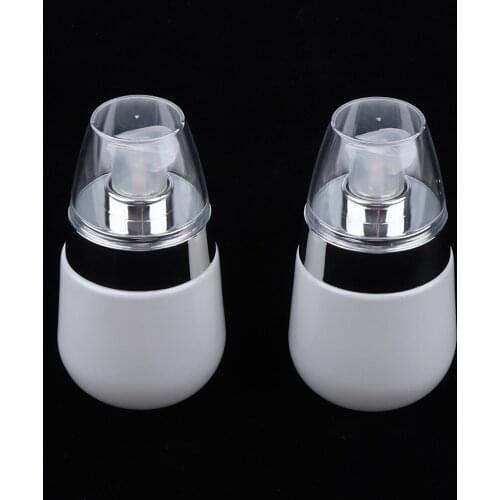 2pcs Premium Empty Glass Container Face Cream Makeup Container Pump Bottle