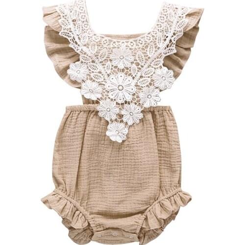 2019 NEWborn mother baby girls Summer rompers sleeveless cotton children soft Infants clothes baby girl outwear party outfits