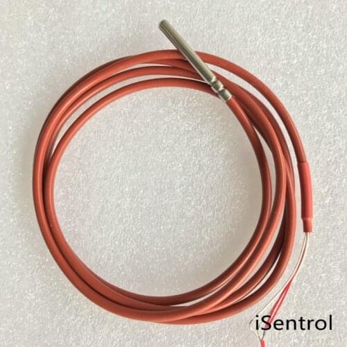 4 Wire PT1000 Temperature Sensor 4 Wire with Silicone Gel Coated 1.5Meters Probe 45mm*5mm -50-180 centigrade RTDs